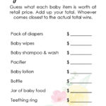 Printable Baby Shower Game: Guess The Price – Morning Motivated Mom For Baby Shower Games Printable