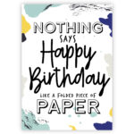 Printable Birthday Card, Digital Downloadable Happy Birthday Card Throughout Printable Happy Birthday Card