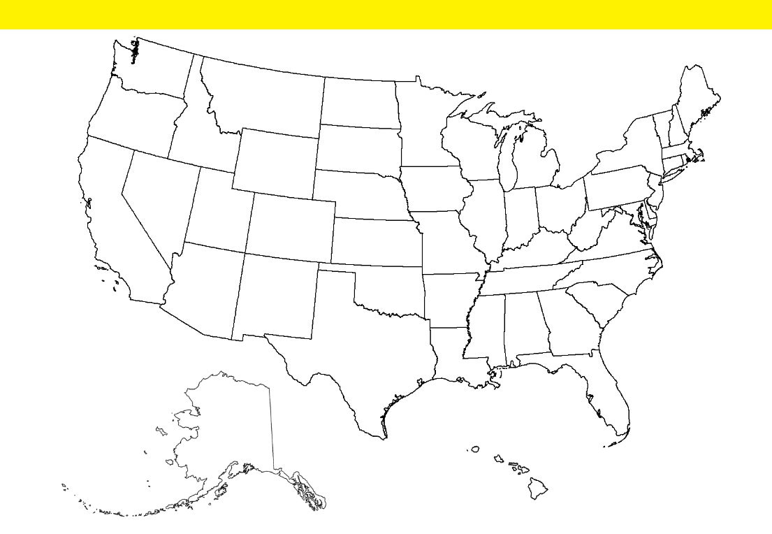 Printable Blank Map Of The Us: Perfect For Geography Lessons for Blank Map Of The United States Printable