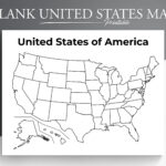 Printable Blank Us Map. Educational Map For Kids. Usa Coloring Throughout Blank Map Of USA Printable