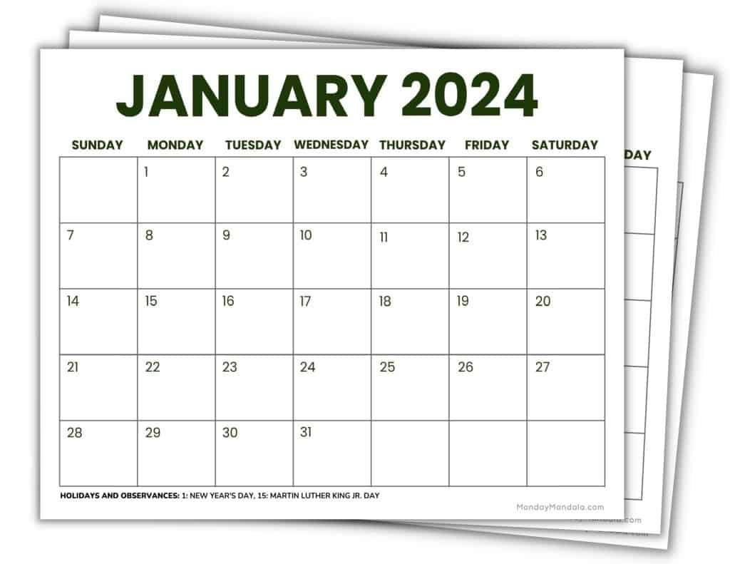 Printable Calendars For 2024 &amp;amp; 2025 (Free Pdfs) for Free Printable Calendars 2024