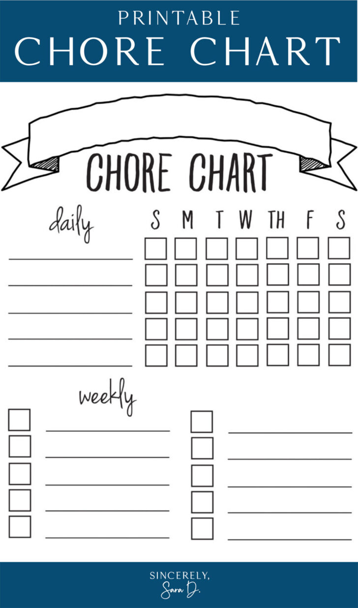 Free Printable Chore Chart