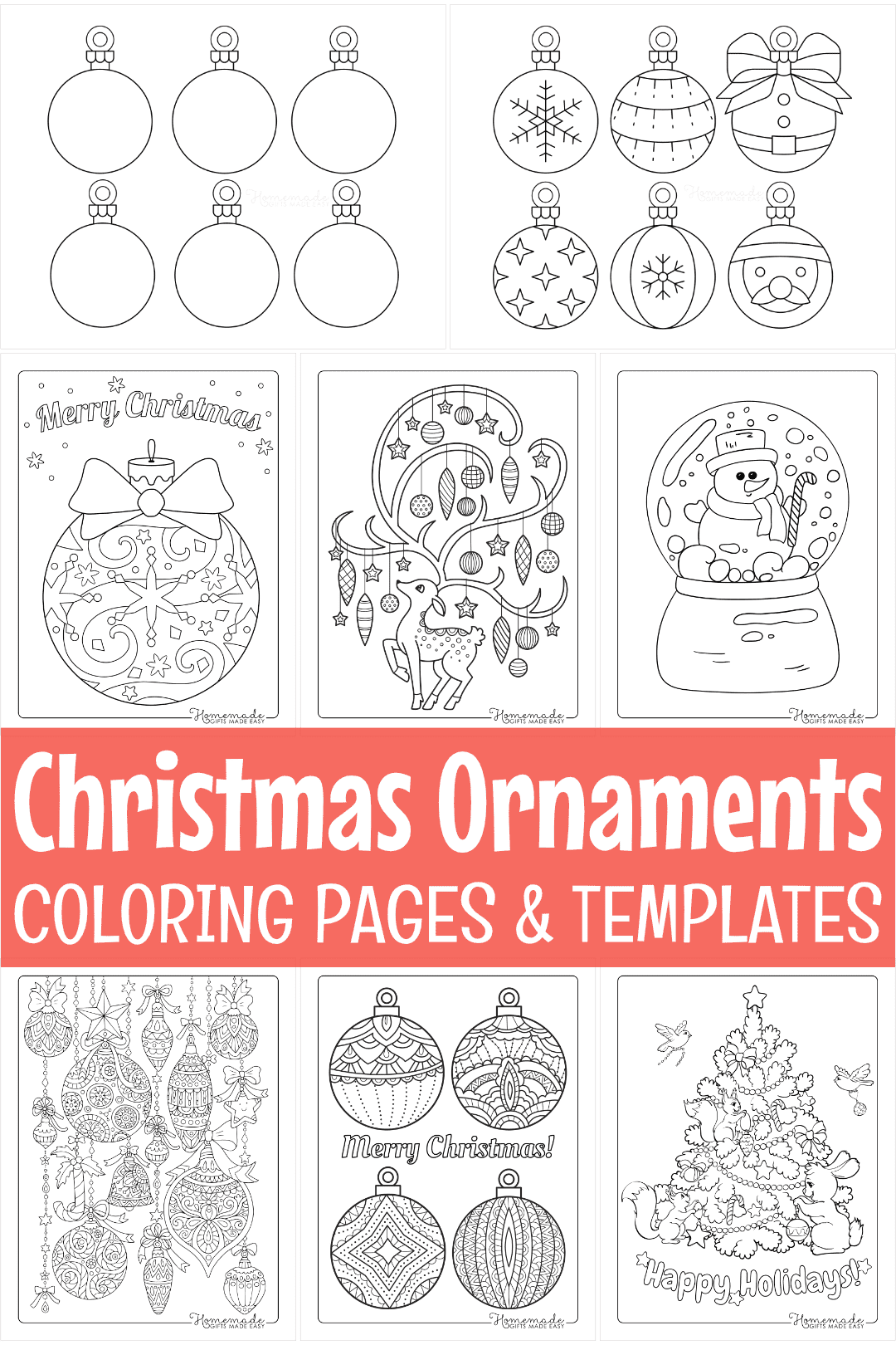 Printable Christmas Ornaments, Coloring Pages, &amp;amp; Blank Templates with regard to Printable Christmas Tree Decorations