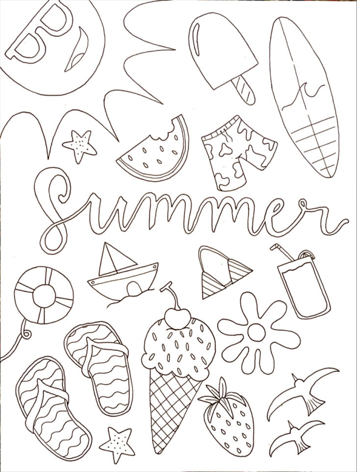 Free Printable Summer Coloring Sheets