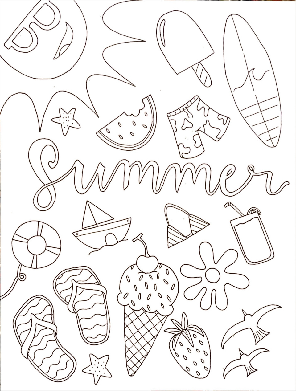 Printable Coloring Pages Summer Coloring Pages inside Free Printable Summer Coloring Sheets