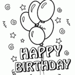 Printable Coloring Pages With Regard To Printable Happy Birthday Coloring Sheets