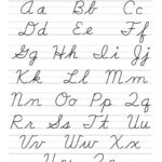 Printable Cursive Alphabet Chart Pdf (Upper And Lowercase Letters) Intended For Alphabet In Cursive Printable