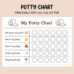 Printable Cute Potty Training Chart Sticker Chart Printable Reward In Potty Training Chart Free Printable