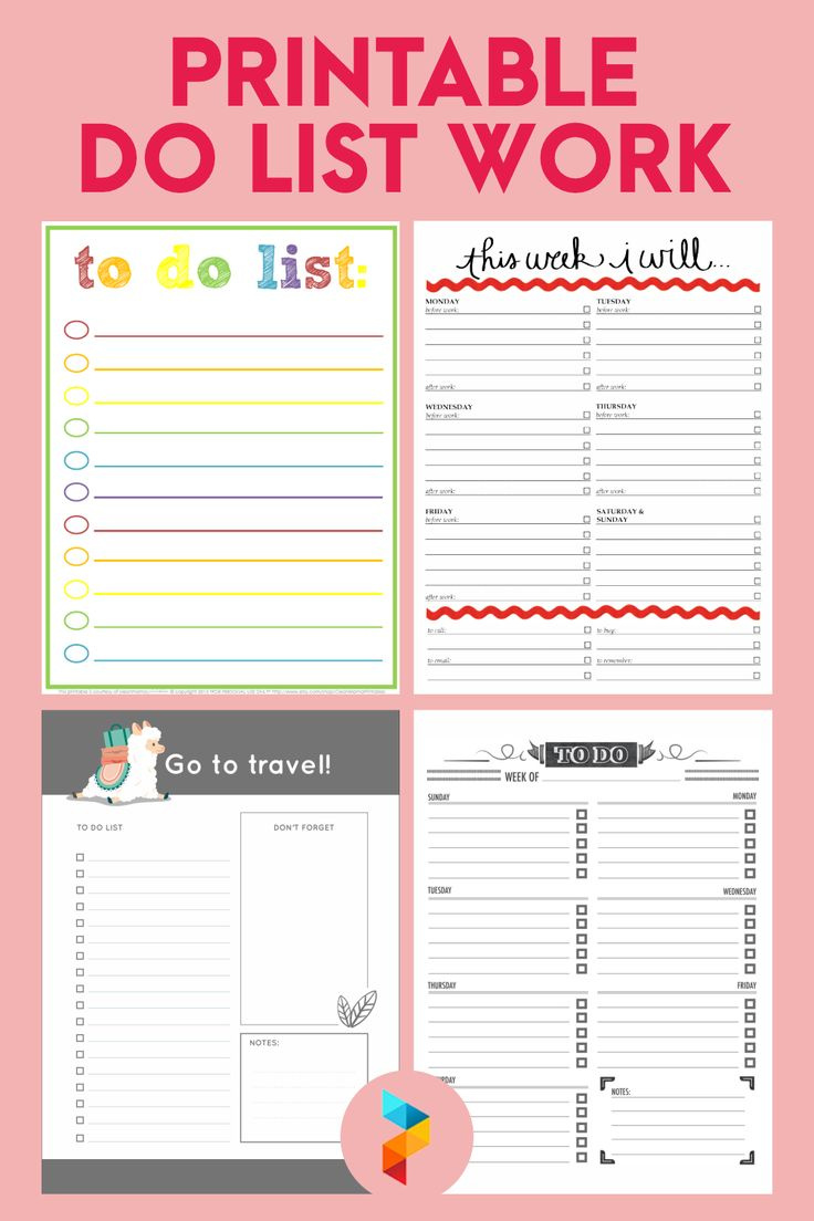 Printable Do List Work with Free Printabledo List