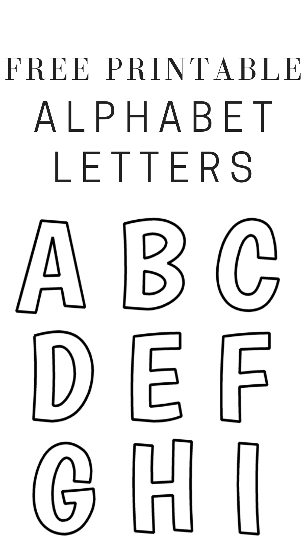 Printable Free Alphabet Templates with Alphabet Letters Printable Free