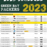 Printable Green Bay Packers 2023 Schedule   Free Green Bay Packers For Green Bay Packers Printable Schedule