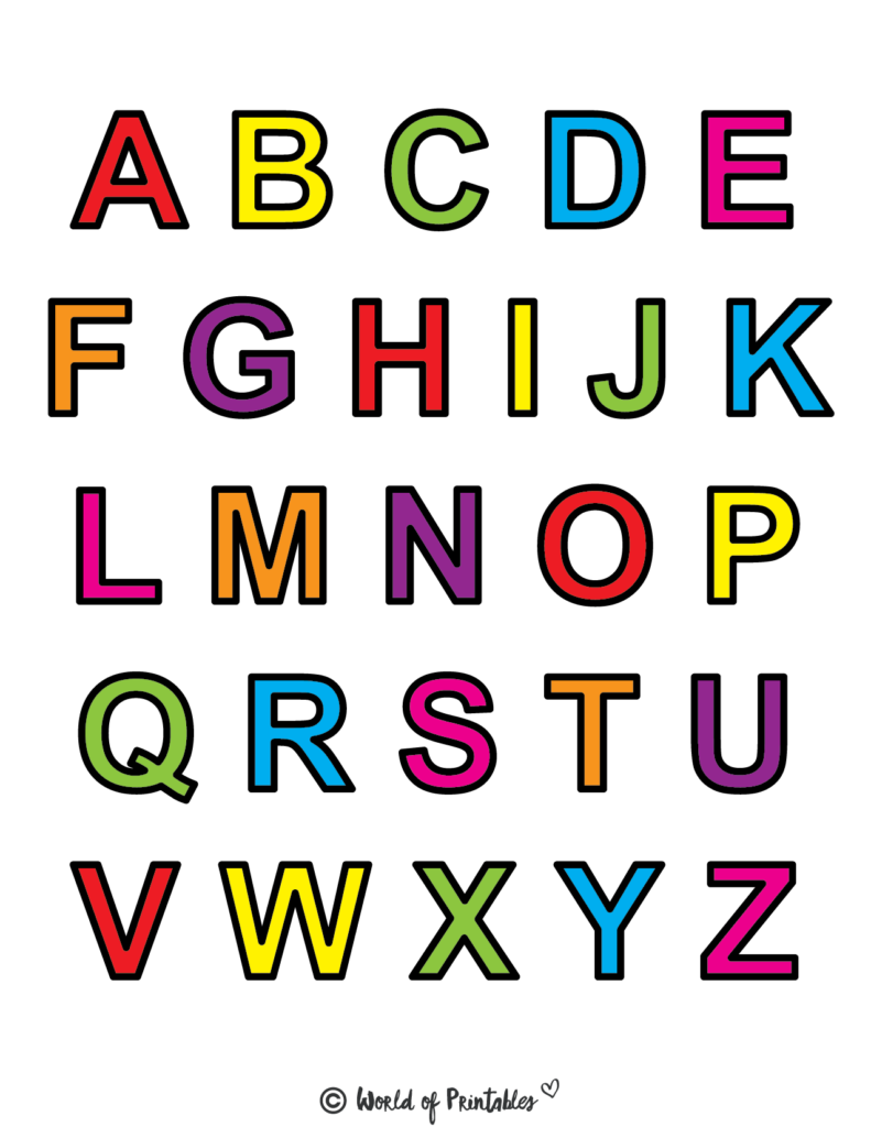 Printable Letters &amp;amp; Alphabet Letters - World Of Printables in Letters Ofthe Alphabet Printable