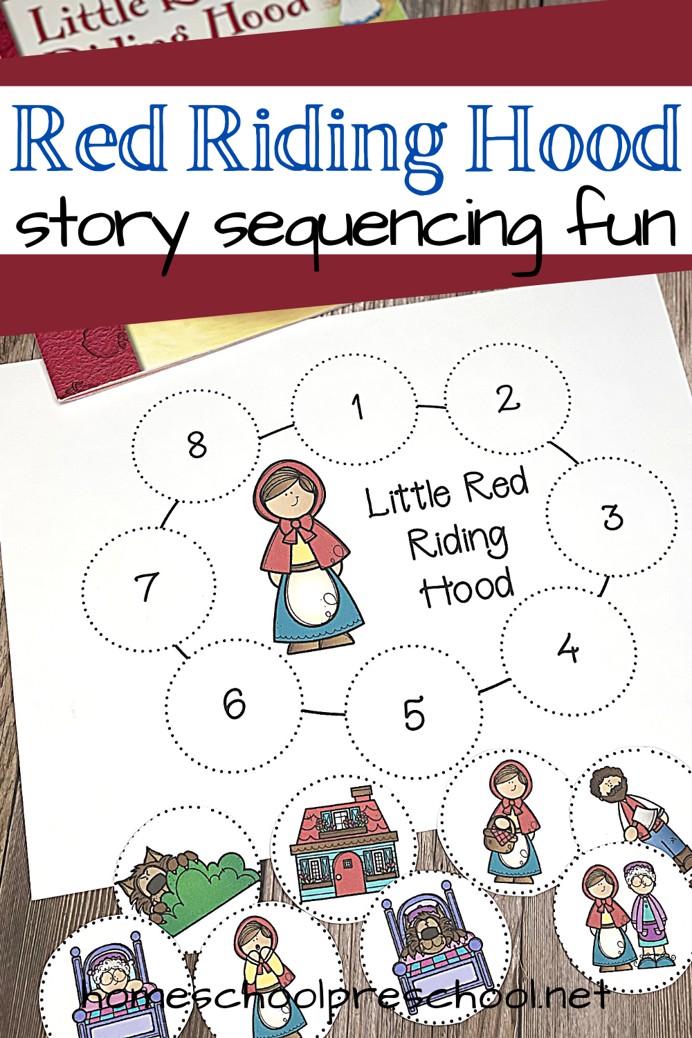 Printable Little Red Riding Hood Sequencing Activity within Red Riding Hood Printable Story