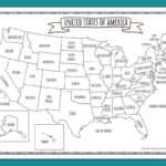 Printable Map Of The United States | Mrs. Merry For Blank Us State Map Printable