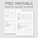 Printable Monthly Budget Planner Throughout Printable Budget Sheet Free