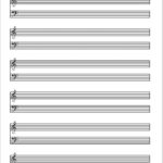 Printable Music Paper, Pdf File   Etsy Intended For Blank Sheet Music Printable