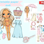 Printable Paper Doll Summer Blythe With Clothes Digital Pdf, Girly Inside Free Printable Paper Dolls