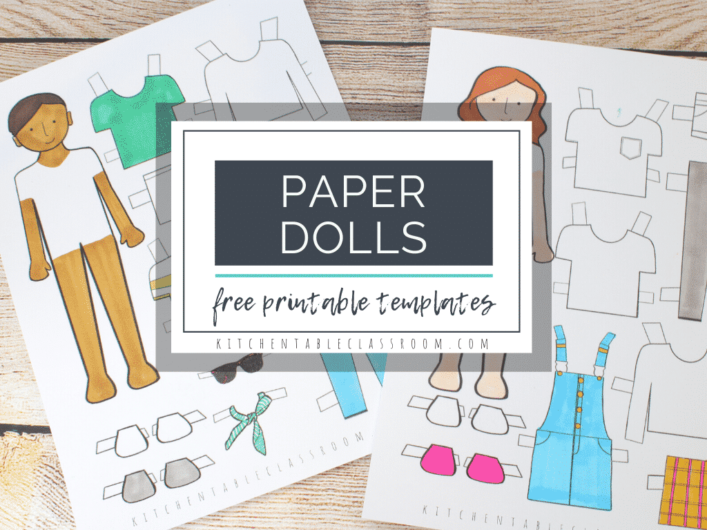 Printable Paper Doll Templates- Color And Play - The Kitchen Table in Free Printable Paper Dolls