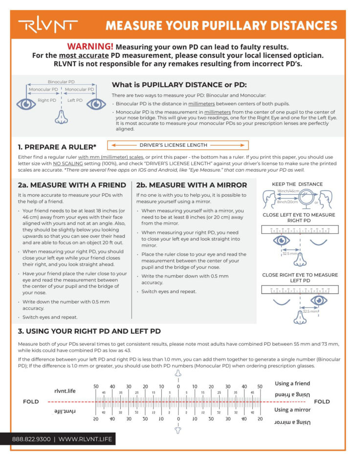 Printable Pupillary Distance Ruler