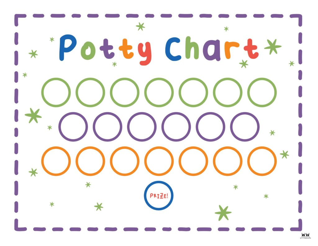 Printable Potty Training Charts - 20 Pages | Printabulls intended for Potty Training Chart Printable