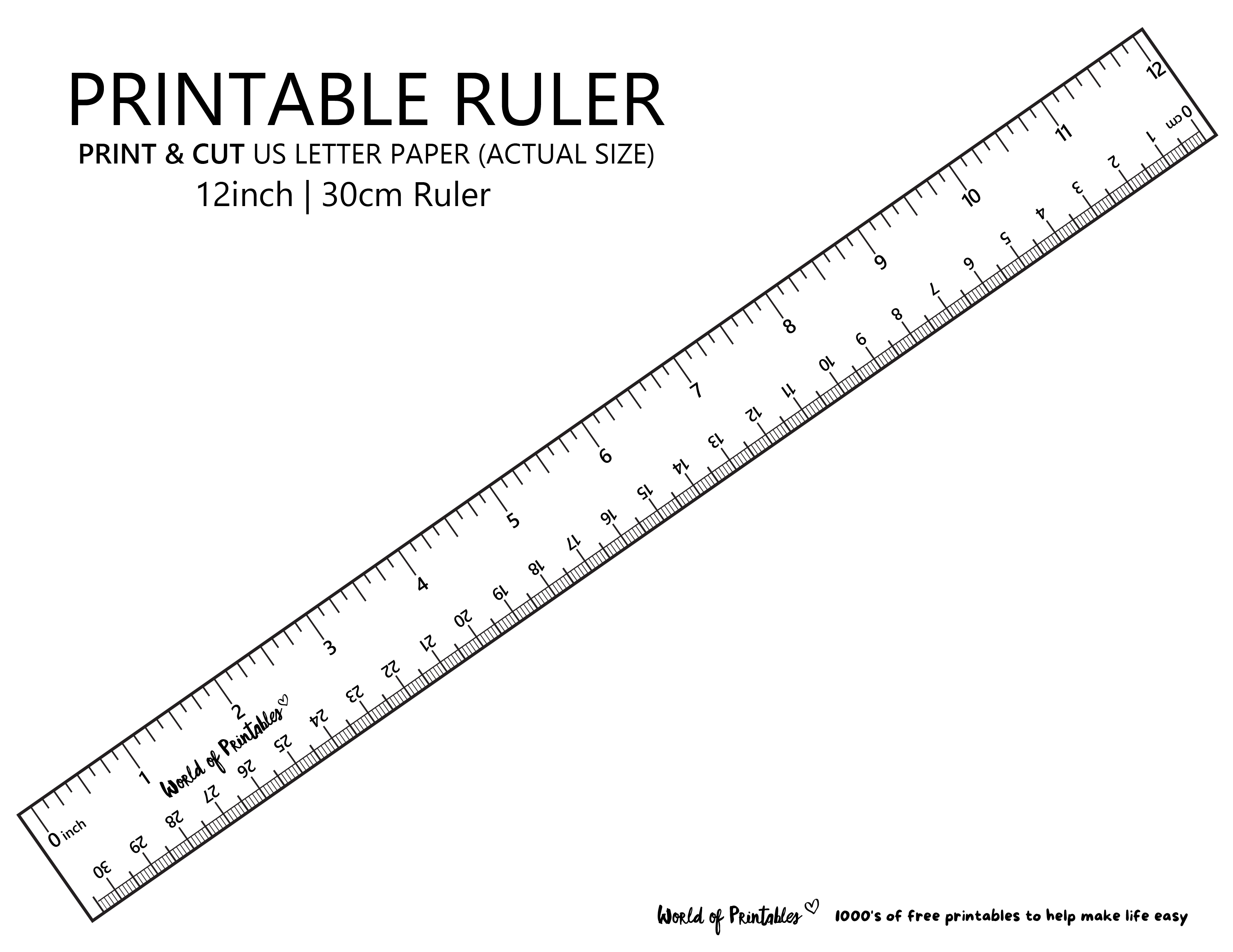 Printable Ruler - Free Accurate Ruler Inches, Cm, Mm - World Of intended for Printable Ruler In Inches