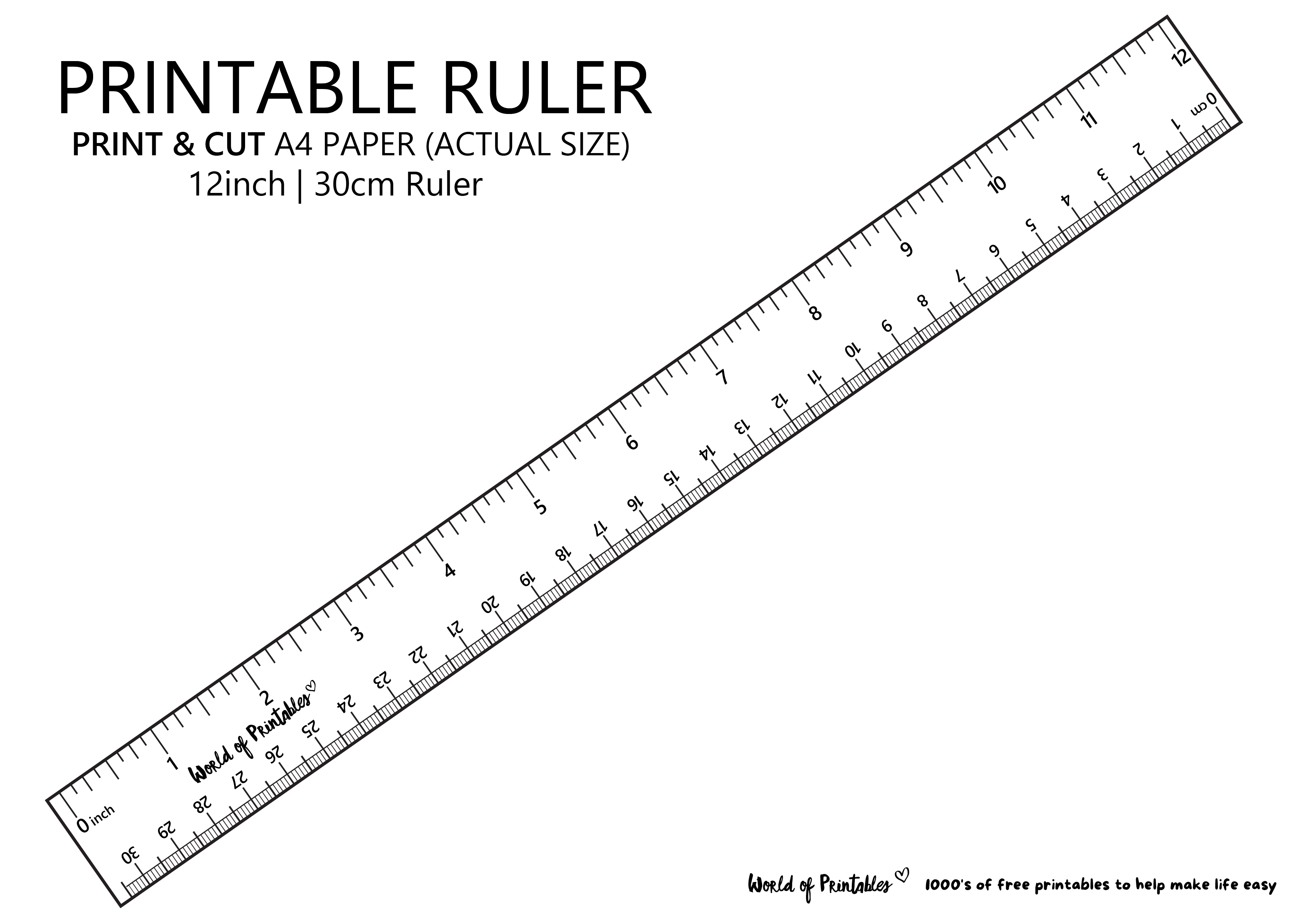 Printable Ruler - Free Accurate Ruler Inches, Cm, Mm - World Of with regard to Printable Ruler With Mm