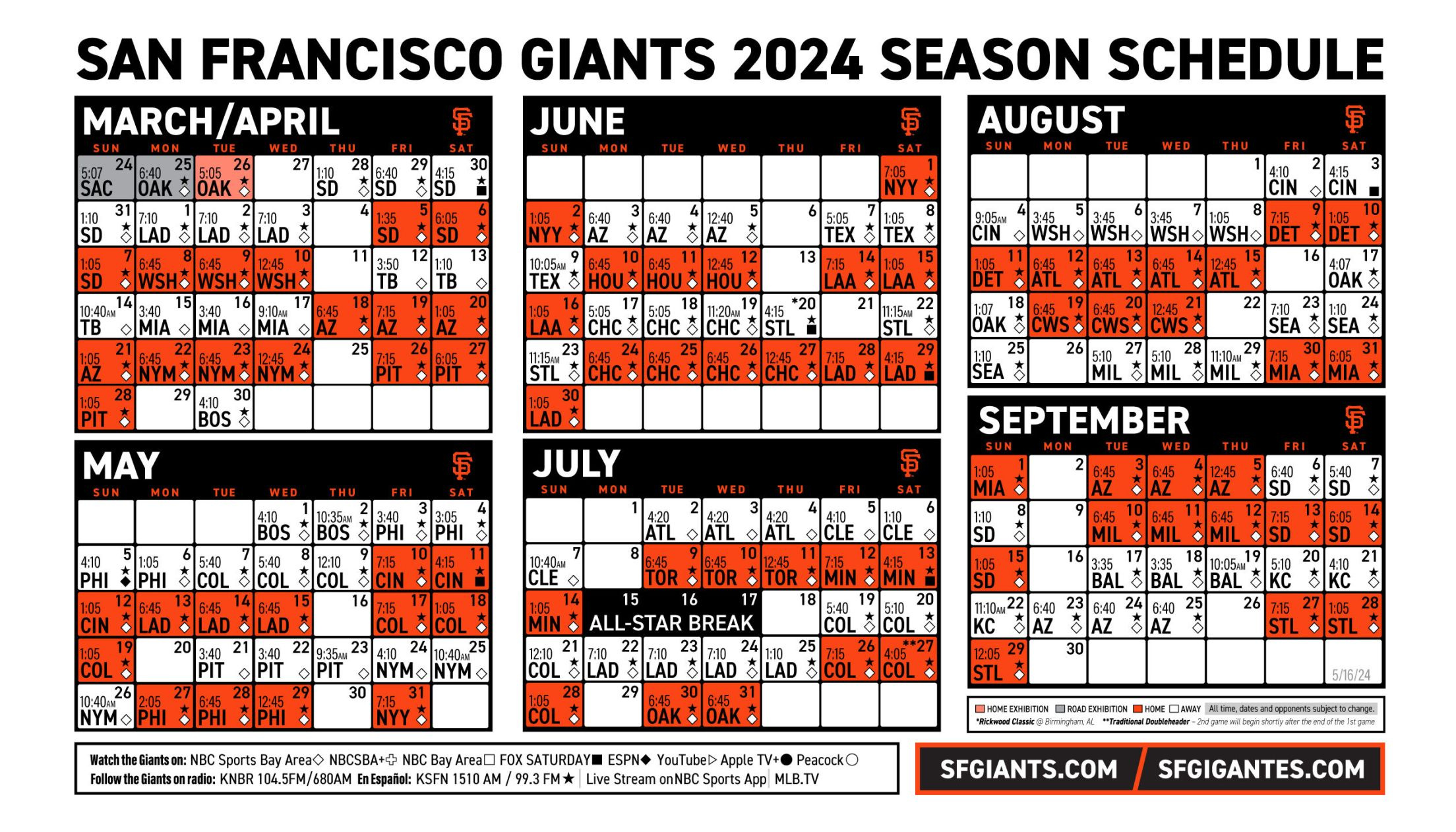 Printable Schedule - 2024 | San Francisco Giants in Ny Giants Schedule 2024 Printable