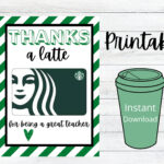 Printable Starbucks Gift Card Holder, Teacher Appreciation, End Of In Starbucks Gift Card Printable