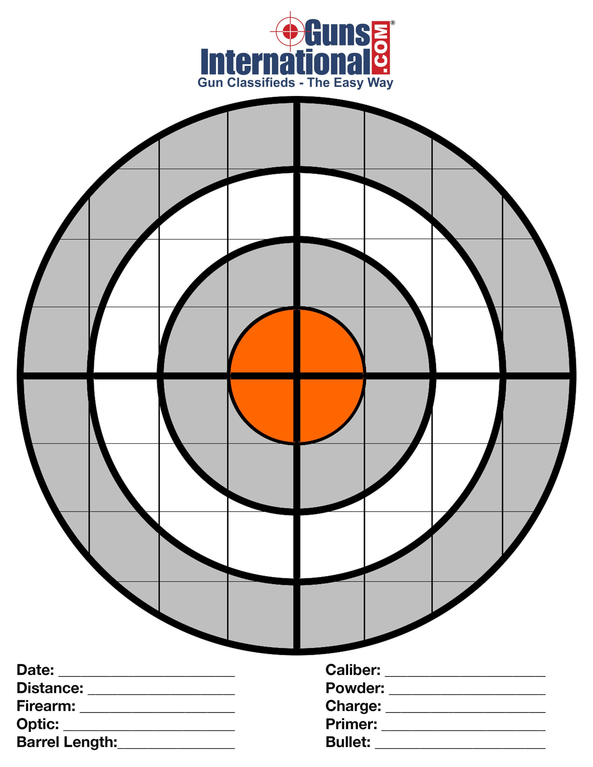 Printable Targets for Target Shooting Targets Printable