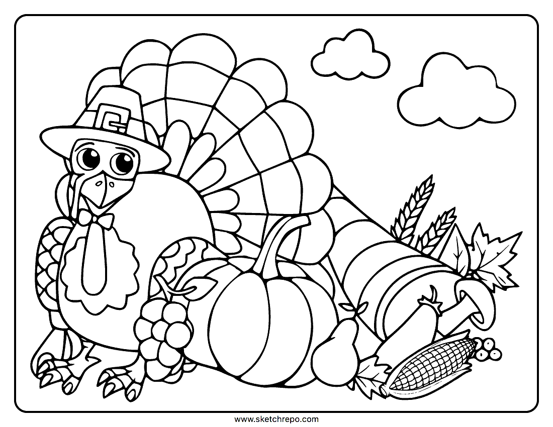 Printable Thanksgiving Coloring Page - Sketch Repo in Thanksgiving Coloring Sheets Printable