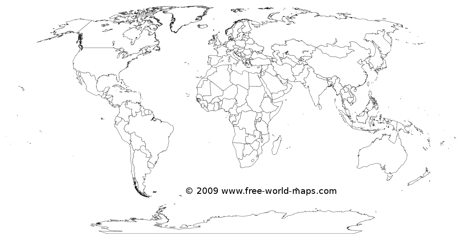 Printable White-Transparent Political Blank World Map C3 | Free intended for Blank World Map Printable