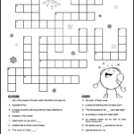 Printable Winter Crossword Puzzles For Kids   Tree Valley Academy Inside Easy Crossword Puzzles Printable