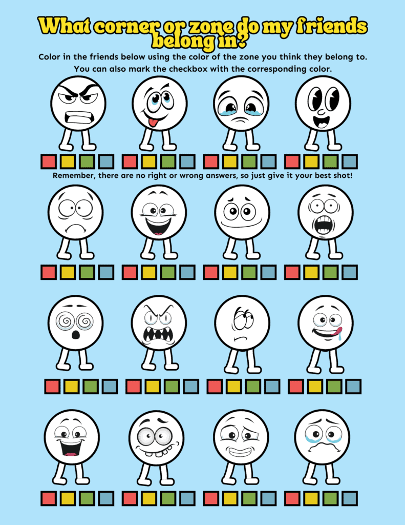 Printable Zones Of Regulation Activities For Kids • Mindfulmazing regarding Quiet The Storm Inside Activities Printable