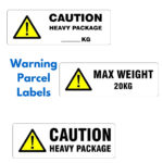 Printed Parcel Labels For Handling Instructions And Warnings In Printable Heavy Package Sticker