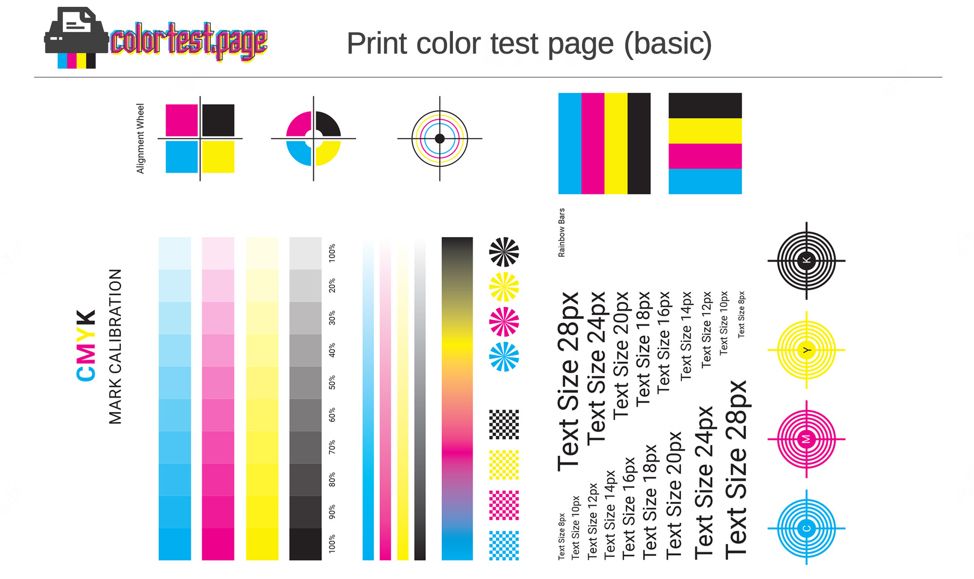 Printer Color Test Page | Color Test Page with Printable Imagescolor