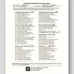 Professional Residential Cleaning Checklist, Editable House Inside Professional House Cleaning Checklist Printable