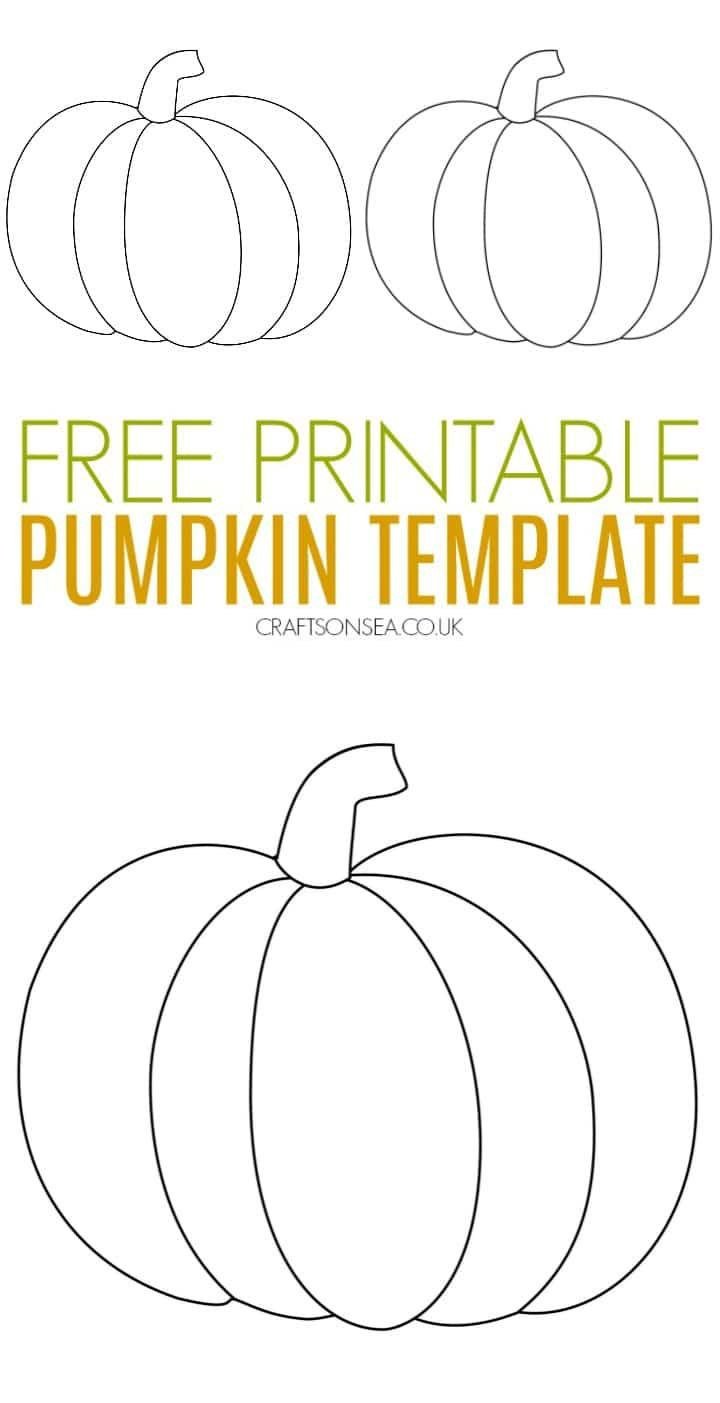 Pumpkin Craft Template (Free Printable Pdf) in Pumpkin Template Free Printable