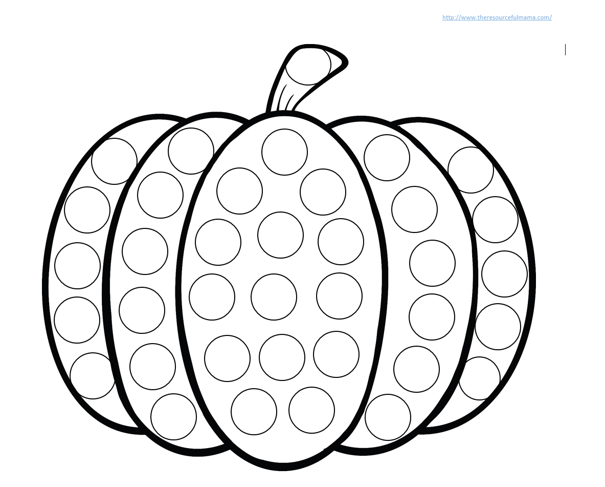 Pumpkin Do A Dot Worksheet - The Resourceful Mama intended for Dotdot Printable