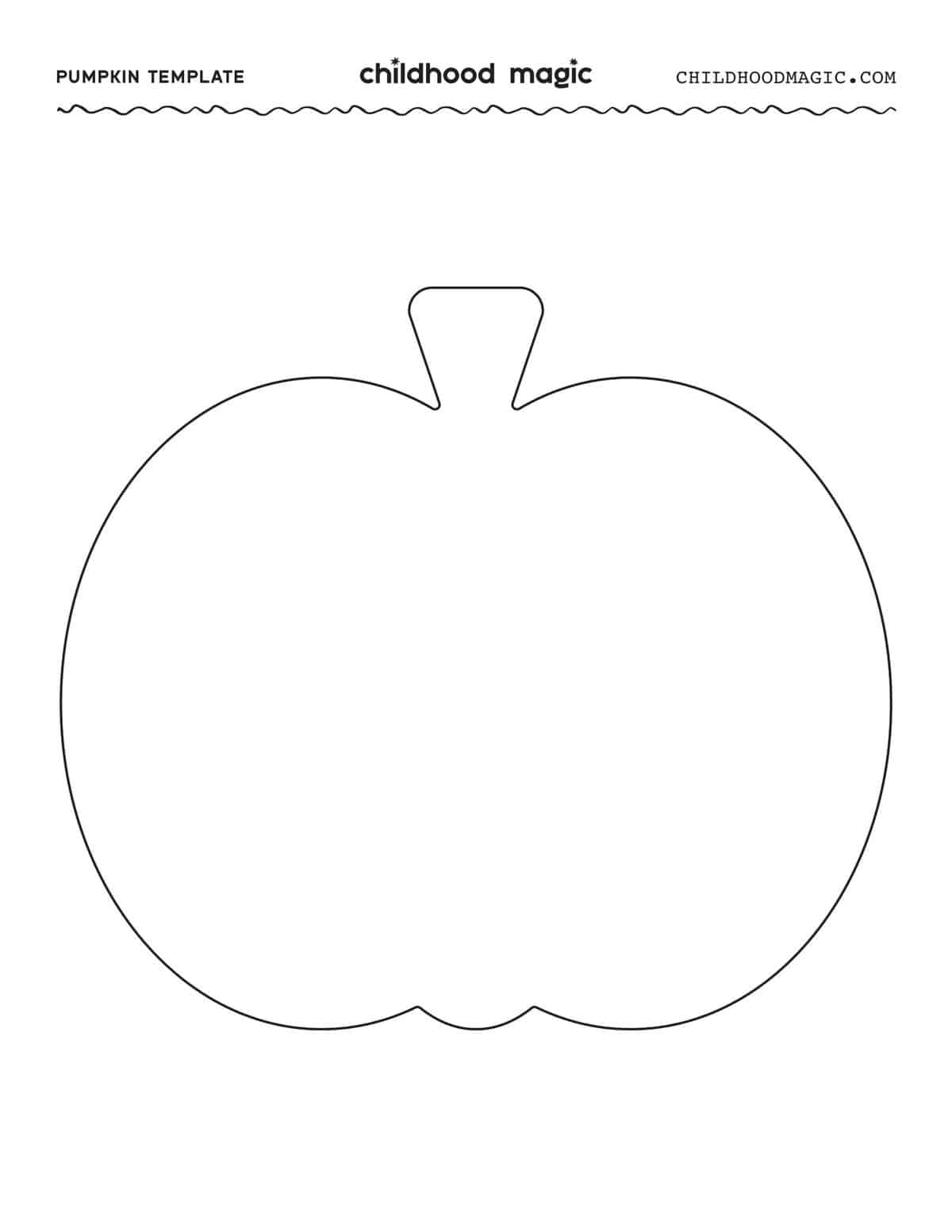 Pumpkin Outline - Childhood Magic pertaining to Free Printable Pumpkin Template