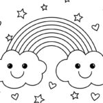 Rainbow Coloring Pages   50 Free Printable Pages | Printabulls Inside Printable Colouring Pages Of Rainbows