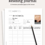 Reading Journal   Sweet Paper Trail For Book Journal Pages Printable