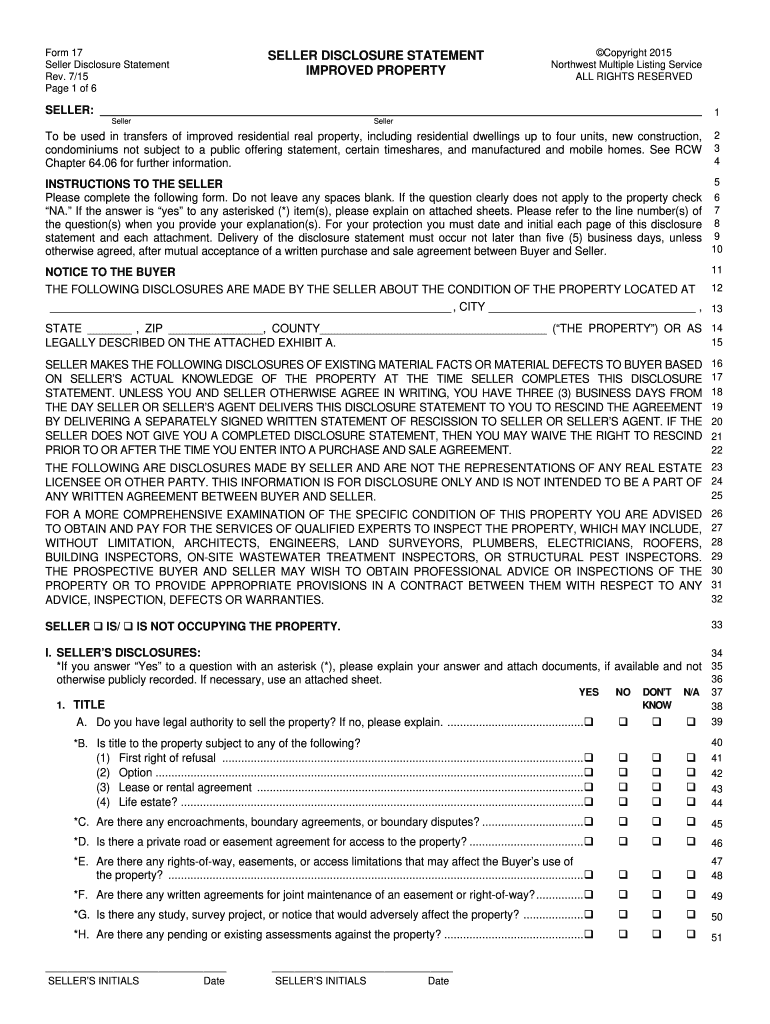 Real Estate Form 17 within Blank Form 17 Printable