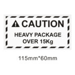 Rectangle Caution Heavy Team Lift Stickers Self Adhesive Shipping Labels  Warehouse Postage Transport Heavy Warning With Regard To Printable Heavy Package Sticker