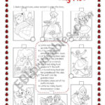 Revising Parts Of The Body: Little Red Riding Hood   Esl Worksheet Intended For Red Riding Hood Printable Story