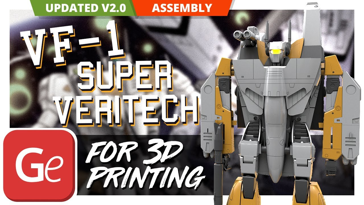 Robotech Vf-1 &amp;quot;Super Veritech&amp;quot; Valkyrie 3D Printing Model | Assembly Gambody in 3D Printable Veritech Fighter