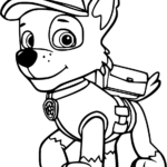 Rocky Paw Patrol Coloring Pages (8 Free Printables)   Coloringall Pertaining To Paw Patrol Printable Colouring Pages