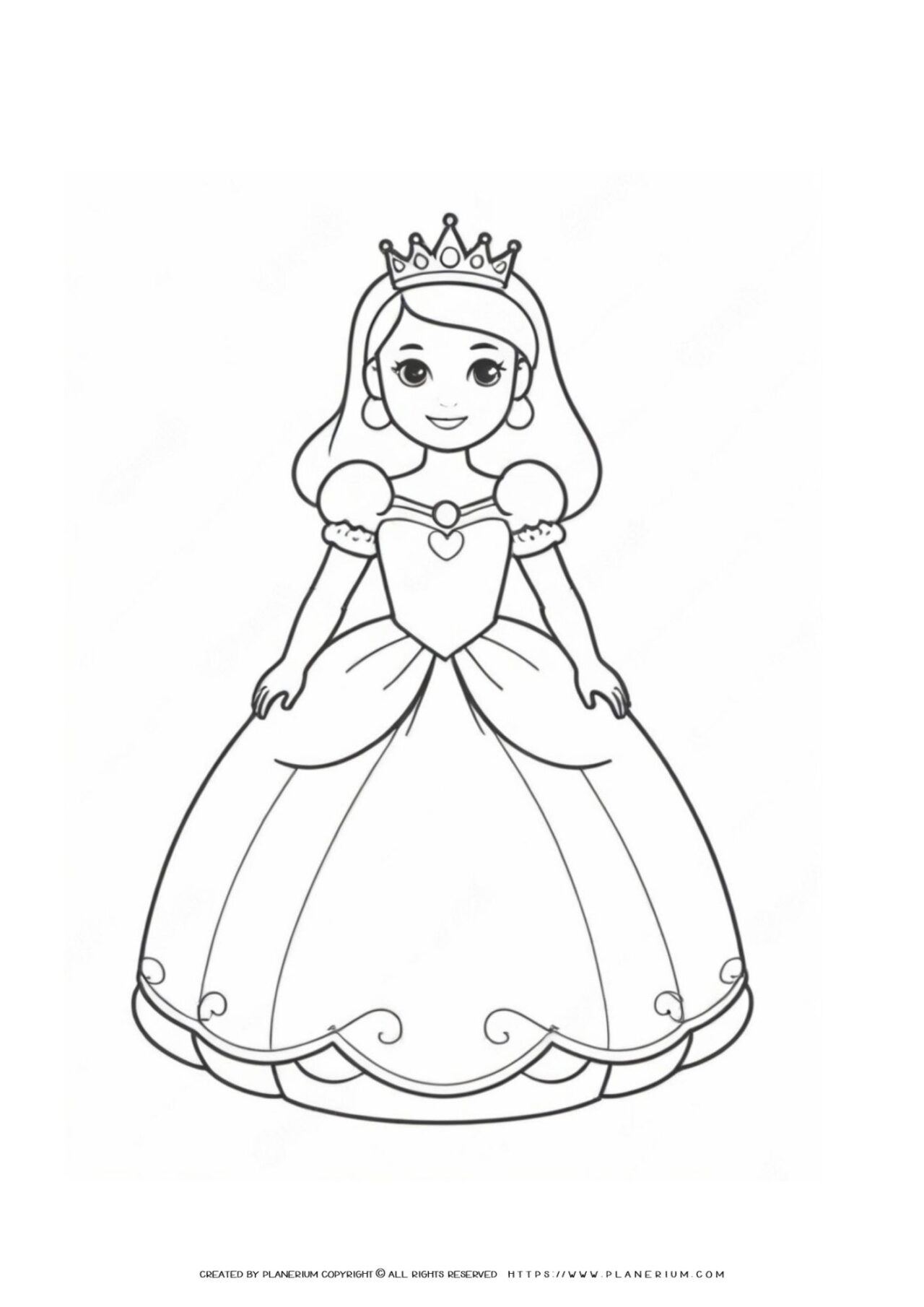 Royal Princess Coloring Page: Boost Creativity &amp;amp; Learn History with Princess Coloring Sheets Printable