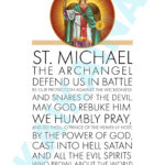 Saint Michael The Archangel Prayer 8.5 X 11" Poster, Downloadable And  Printable Pertaining To St Michael The Archangel Prayer Printable