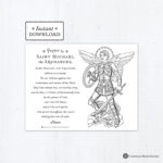 Saint Michael The Archangel Prayer Coloring Page, Printable Within St Michael The Archangel Prayer Printable