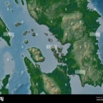 Samar, Province Of Philippines. Colored Elevation Map With Lakes With Regard To Printable Samar Map Philippines